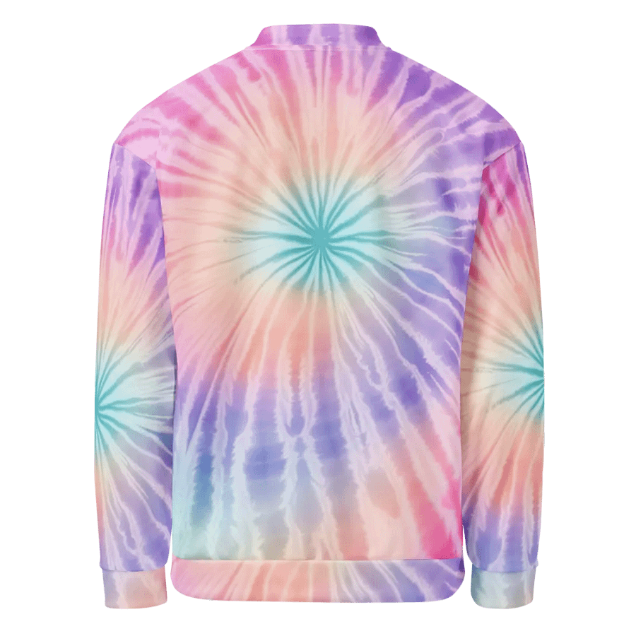 Pastel Radiance Tie-Dye Bomber Jacket product image (2)