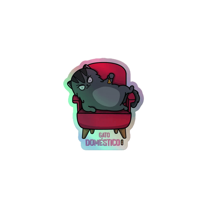 Gato Doméstico - Sticker (Holographic Kiss Cut) product image (1)