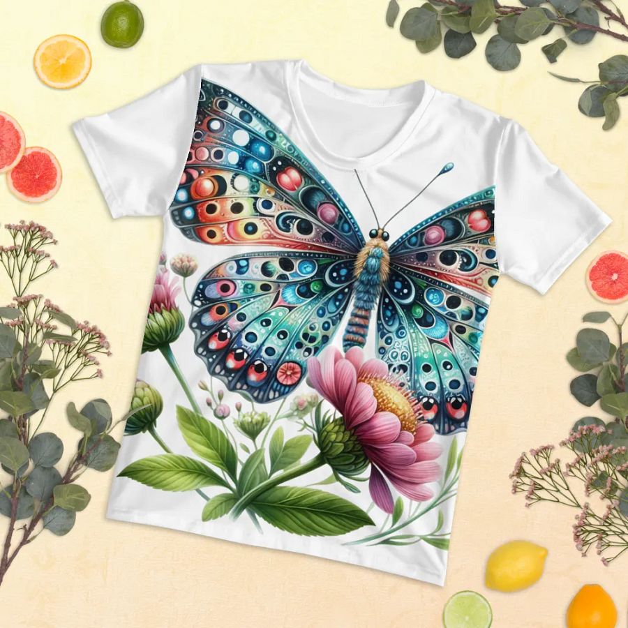 Whimsical Eyes Butterfly Women's T-Shirt product image (5)