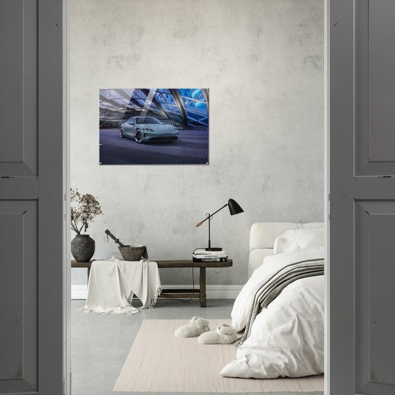 BLUE CAR GLOSSY ACRYLIC PRINT product image (4)