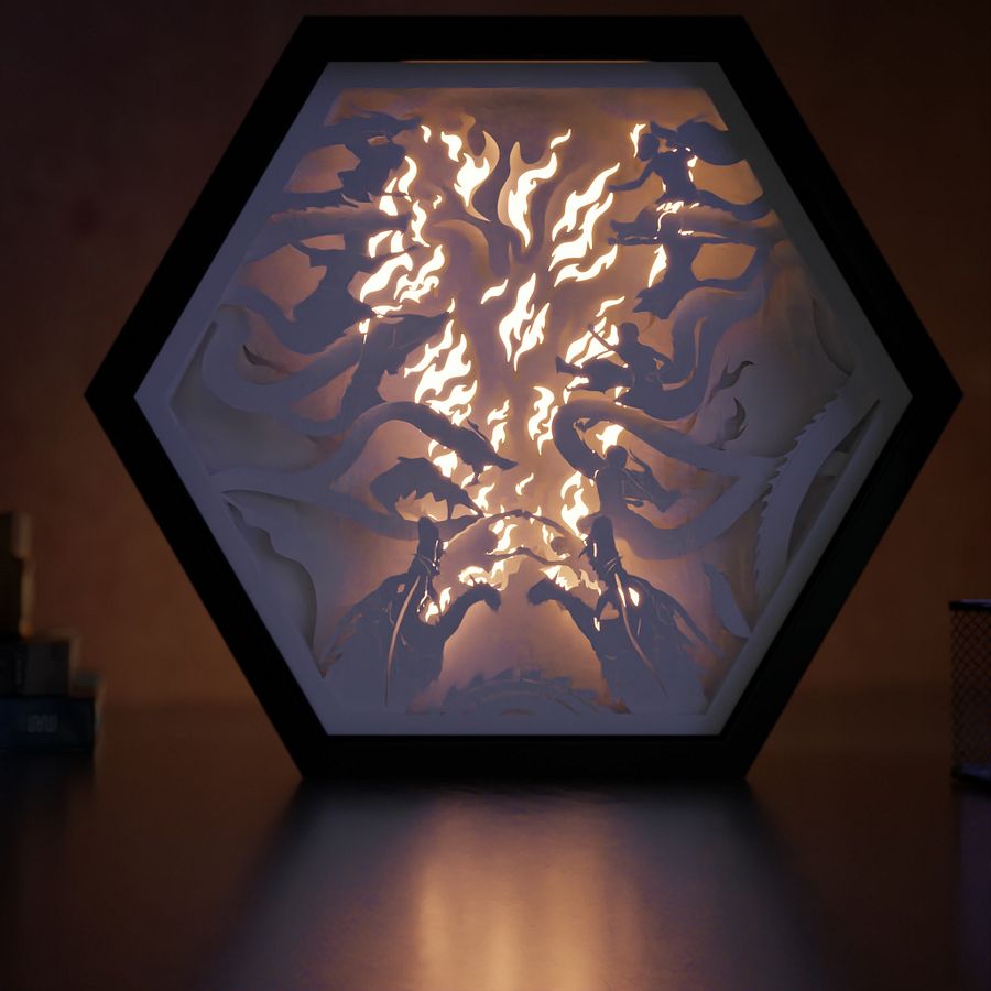 Avatar TLAB Dragon Dance Lightbox template (Aang) - PDF PNG SVG DXF + Video product image (1)