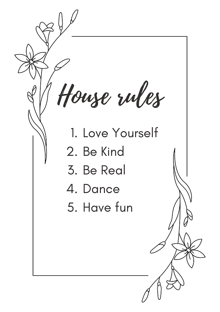 House Rules - positive vibes product image (1)