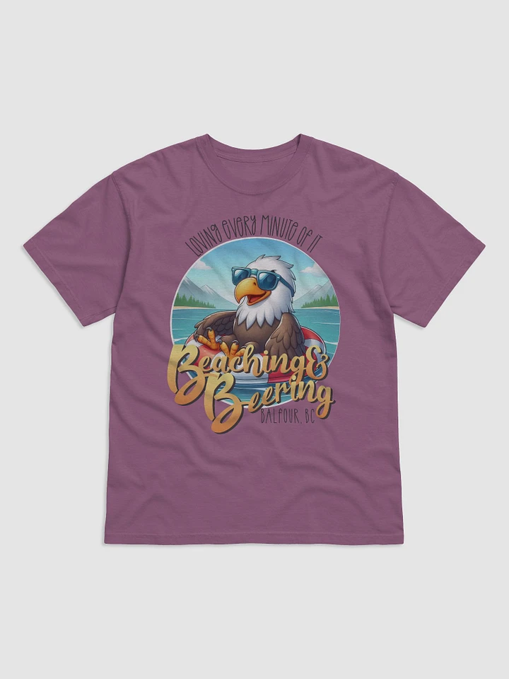 Beaching and Beering Classic T-Shirt Eagle on a Floatie wearing Sunglasses product image (1)