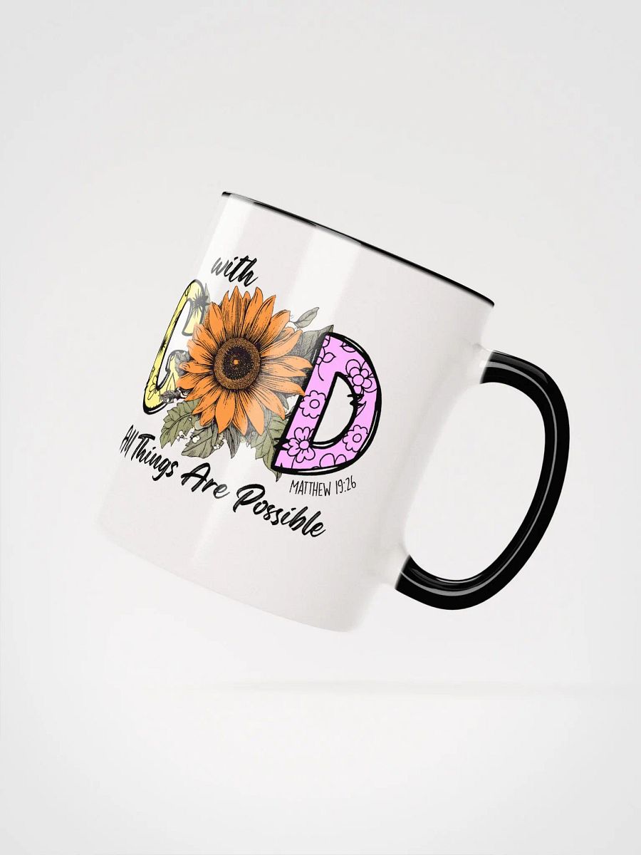 Sunflower Faith: 'With GOD' Coffee Mug product image (3)