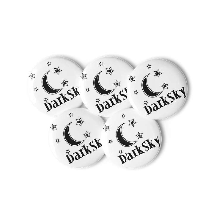 DarkSky Logo Pin Button Set (Black) product image (2)