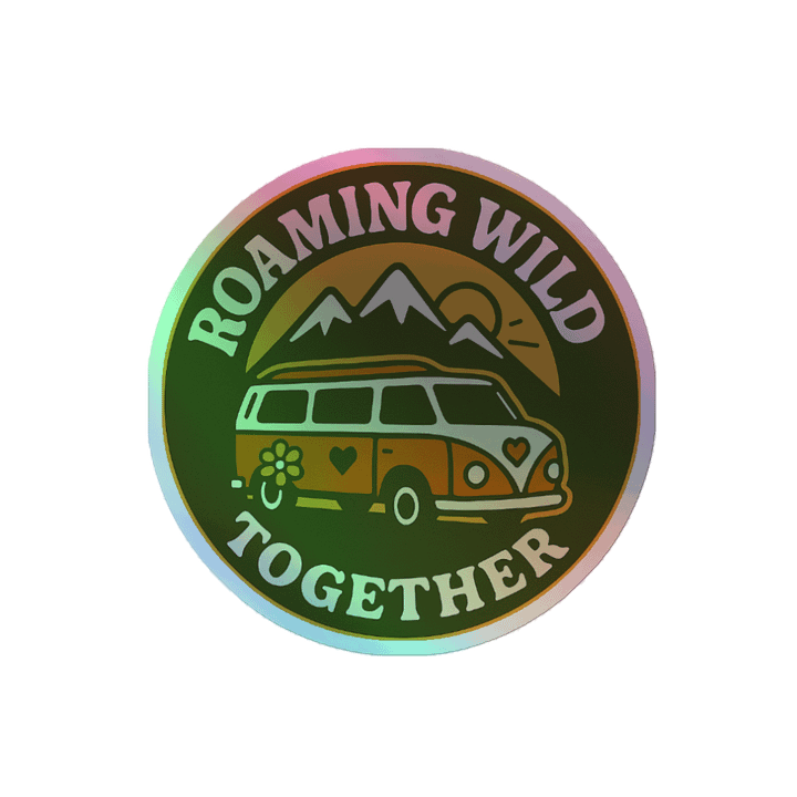 Roaming Wild Together Holographic Kiss Cut Sticker product image (2)