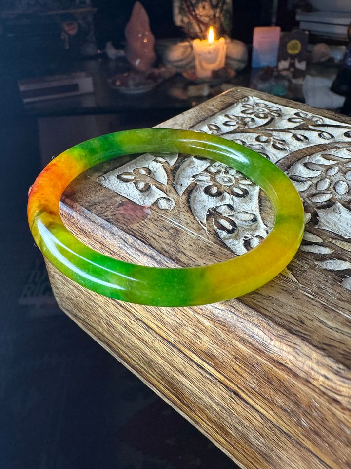 Multi-Color Jade Bangle Bracelet product image (2)