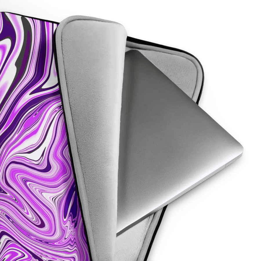 Laptop Sleeve - Purple Digital Fluid Art product image (4)