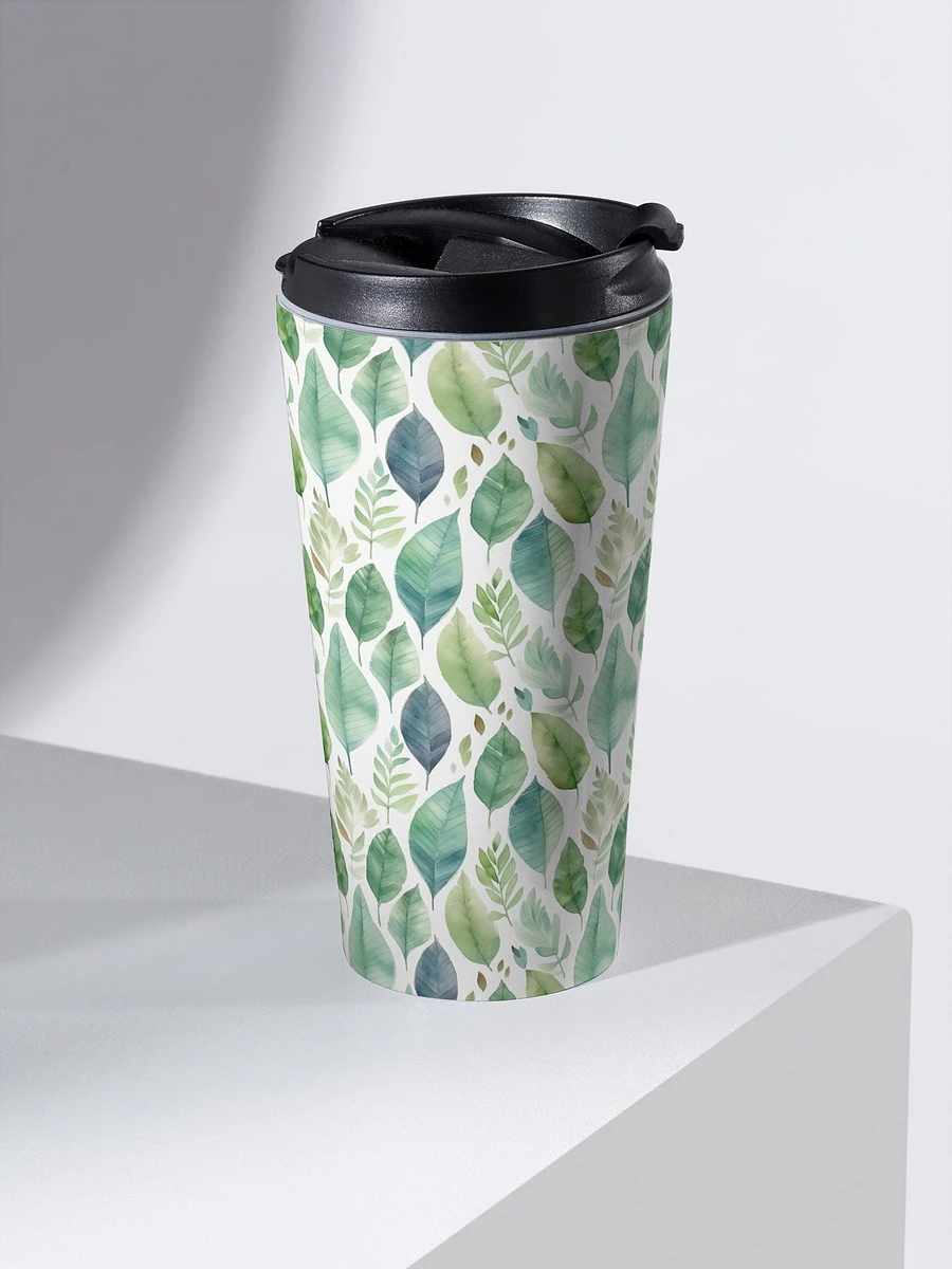 Green leaf travel mug product image (2)