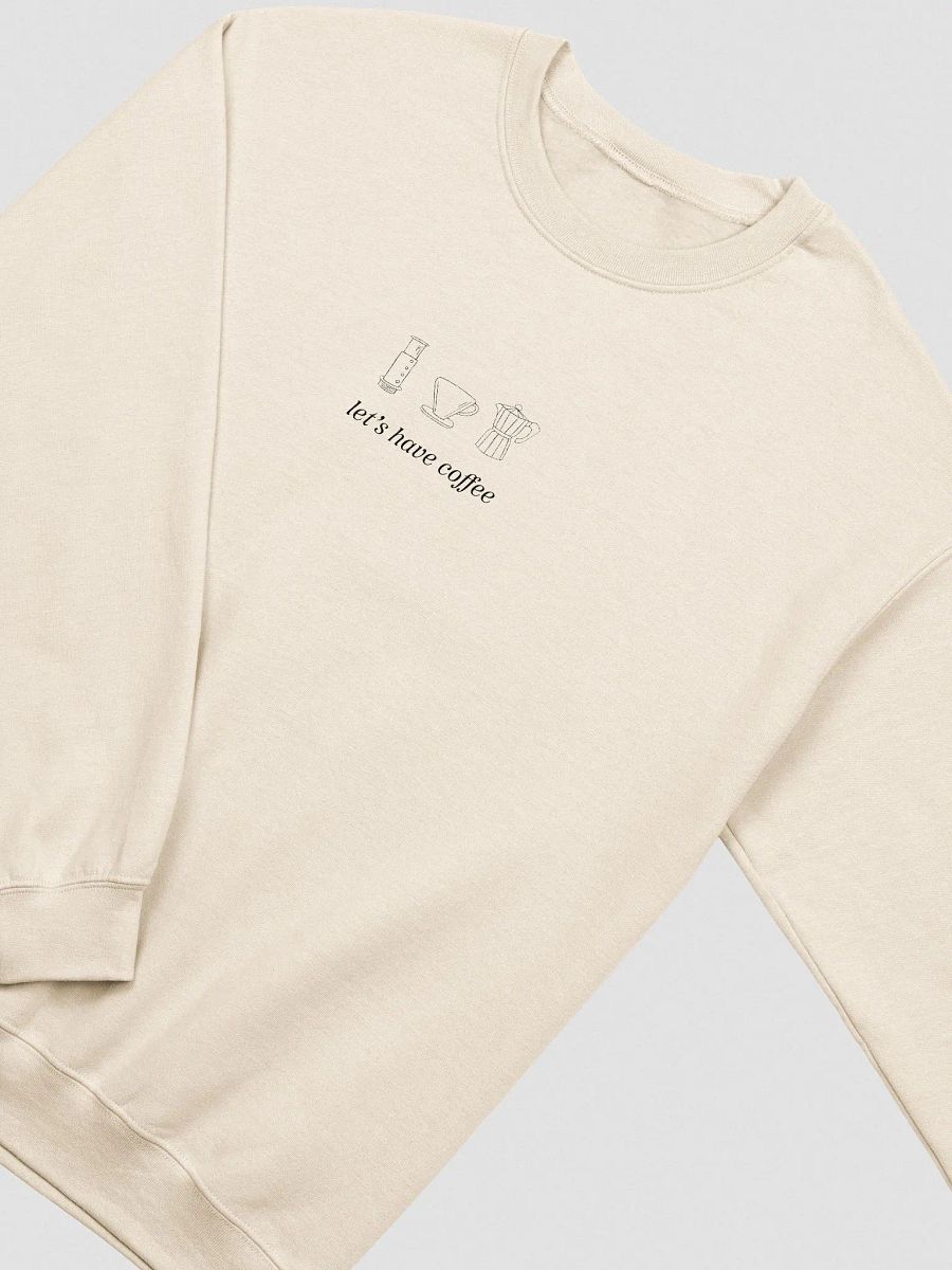 LETS HAVE COFFEE SWEATER (CREAM + BLACK) product image (2)