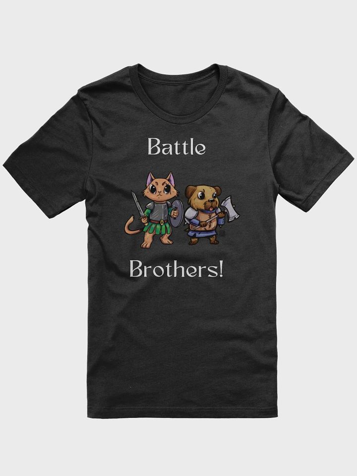 Cat and Dog DND Fighters 'Battle Brothers' T-Shirt - Fantasy Animal Apparel product image (1)