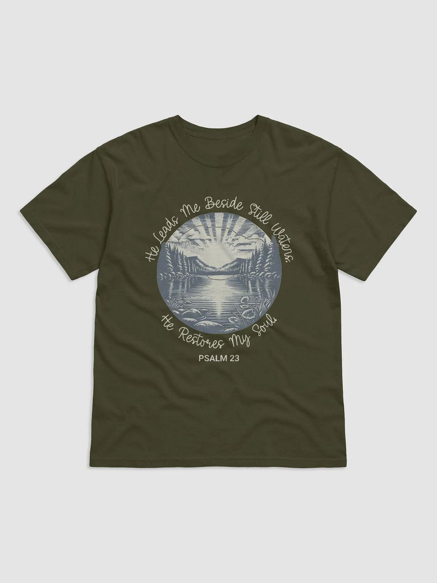 He Leads Me Beside Still Waters Tee product image (3)