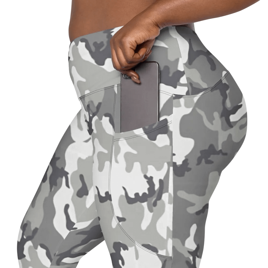 Gray Camo Leggings with Pockets product image (12)