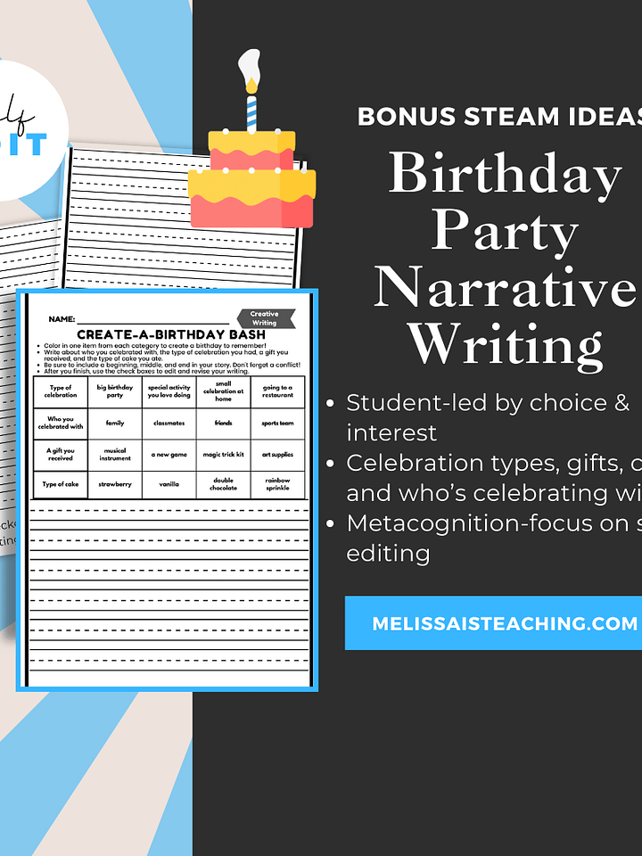 Social & Life Skills | Narrative Writing BUNDLE + Editing Checklist BONUS STEAM Ideas product image (2)