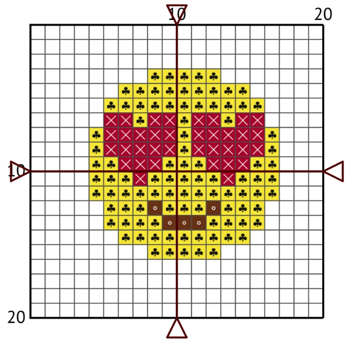 Heart Eyes Mini Emoji free pattern