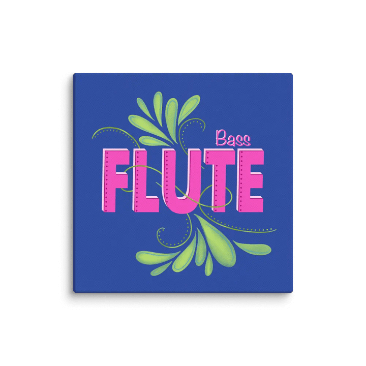 Flute Flourish Wall Canvas- Bass (Royal Blue) product image (1)
