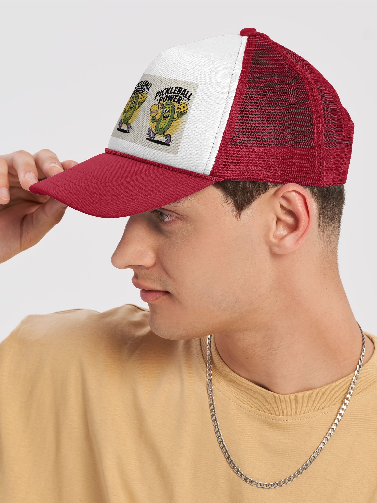 Pickleball Power Trucker Hat – Sporty Fun with a Dill Twist product image (13)