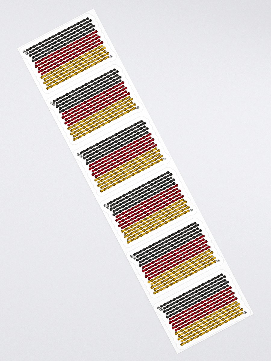 Germany Bike Chain Flag Sticker 6 Pack product image (2)