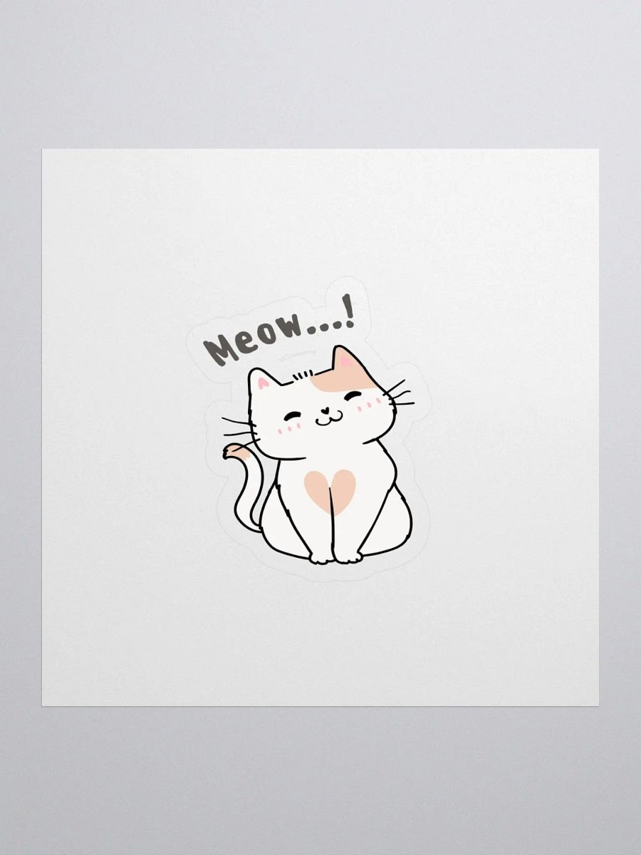 Blushing Cat Heart Stickers product image (1)