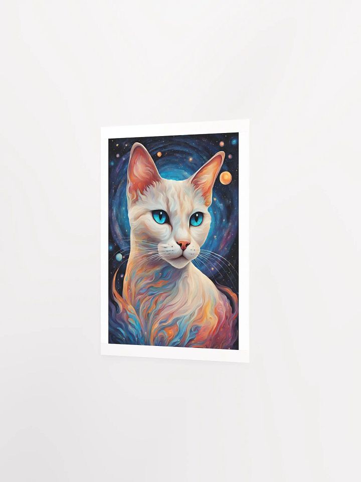 Cosmic WHITE Cat Dreams Poster product image (5)