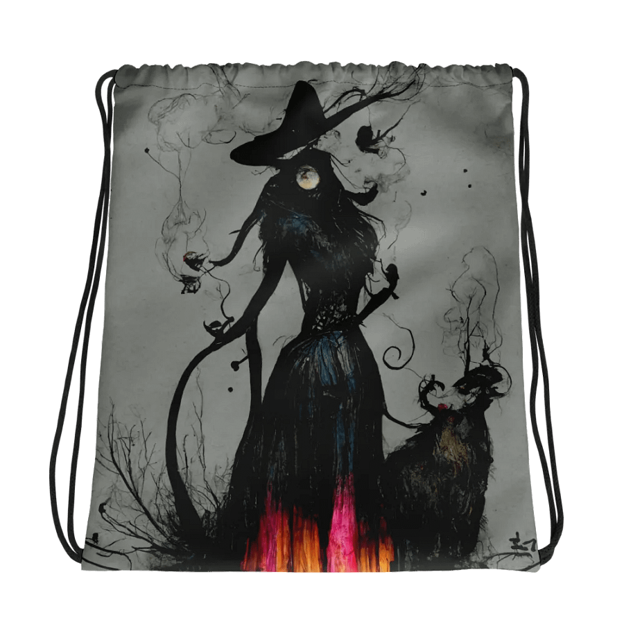 Mystical Witch All-Over Drawstring Bag product image (1)