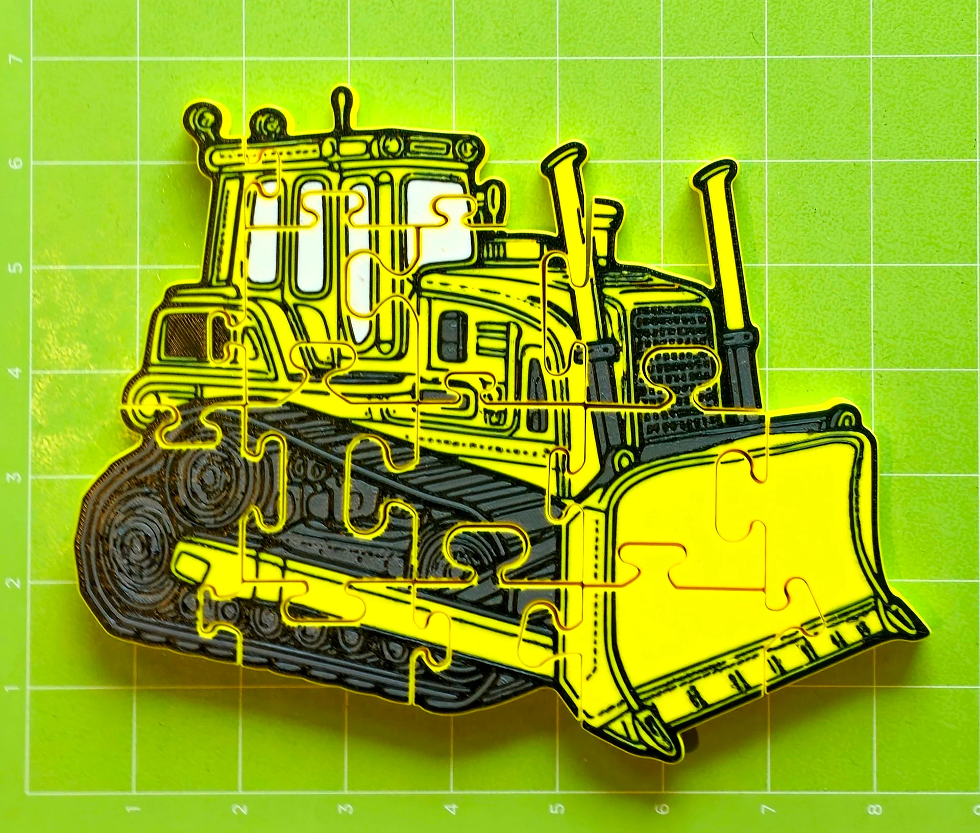 Bulldozer 3D Printed Puzzle – A Construction-Themed Brain Teaser for Little Hands! product image (4)