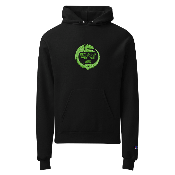 🟩 Green Dragon Hoodie – “Remember Who You Are” (Champion Edition) product image (1)