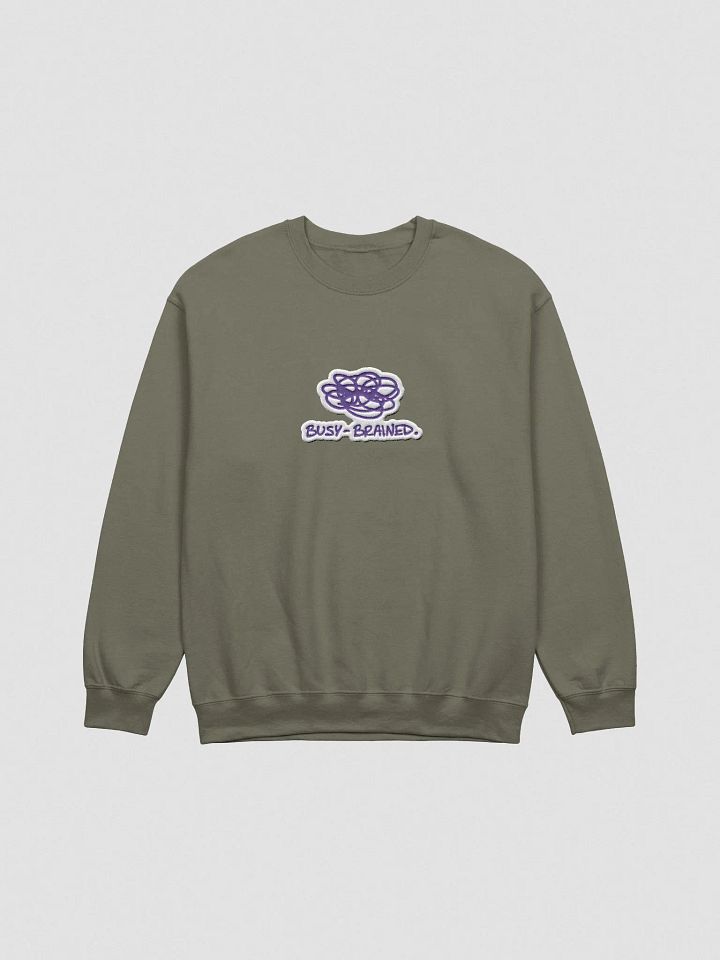 BUSY-BRAINED. (lg. purple bubble design) embroidered crewneck product image (19)