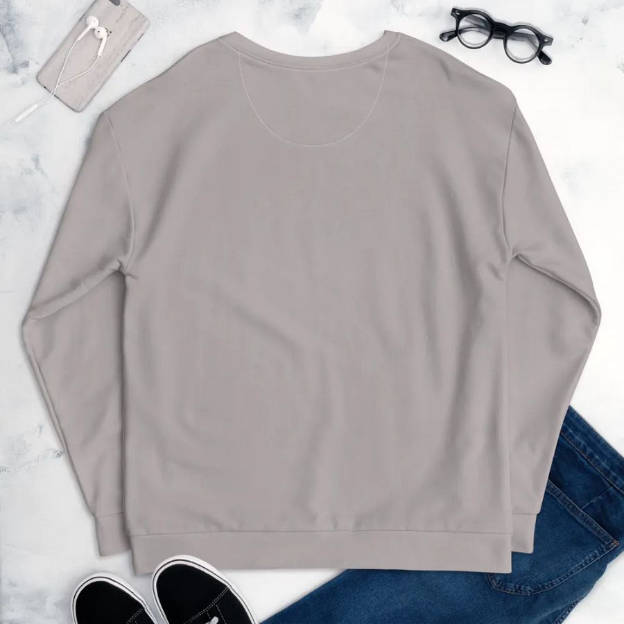 Plain Gray True Summer Unisex Recycled Polyester Heavyweight Premium Sweatshirt by Treasure Pie product image (9)