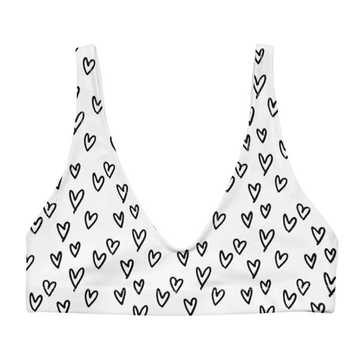 Mini Hearts Recycled Bikini Top product image (1)
