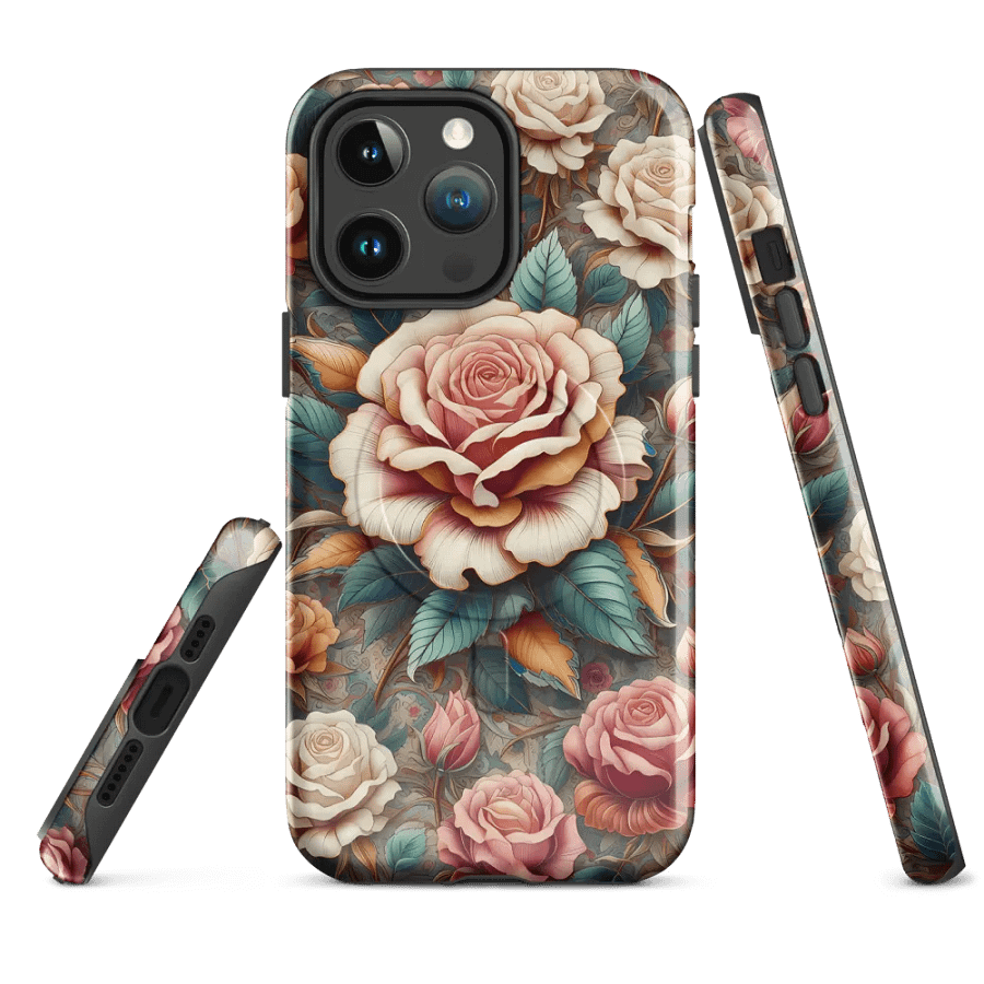 Vintage Rose Garden MagSafe® iPhone® Tough Case - Painting Artwork fit for iPhone 16 15 14 Pro Max product image (4)