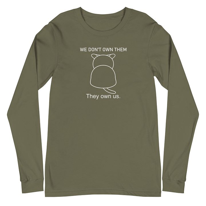 Cats Own People Unisex Long Sleeve Tee, White Print product image (2)