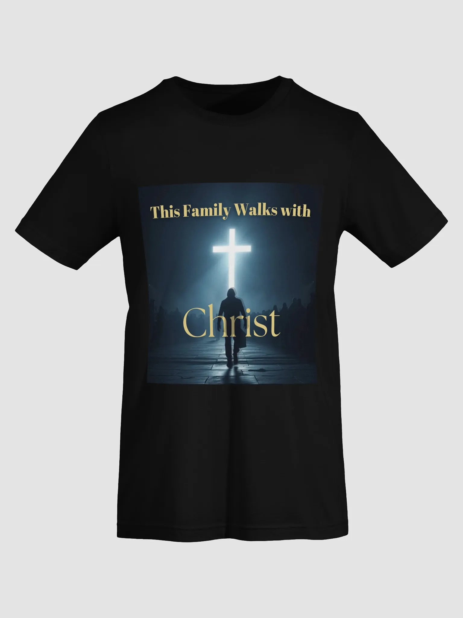 Faith-Filled Family Tee – Glowing Cross Shirt for Believers | Unisex Christian Apparel product image (19)