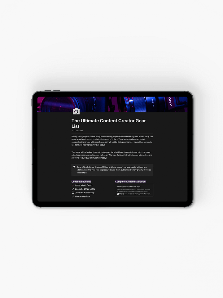 The Ultimate Content Creator Gear List product image (2)