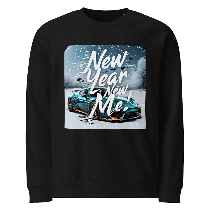 Snowy Supercar New Year Raglan product image (1)