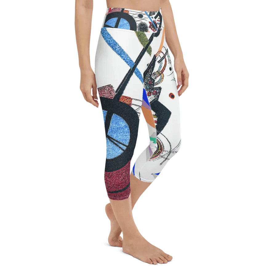 Abstract Lithographic Pattern Design Yoga Capri Legging - V1 product image (3)
