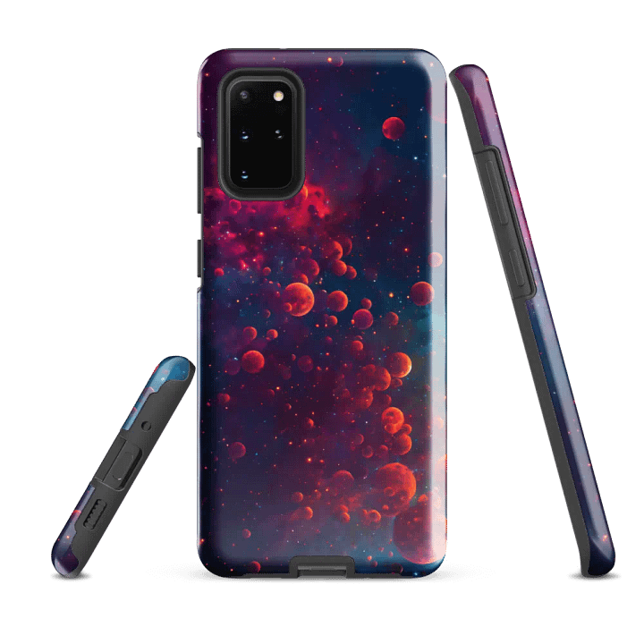 Tough Phone Case for Samsung® - Magenta and Blue Galaxy Sci-Fi Design product image (2)