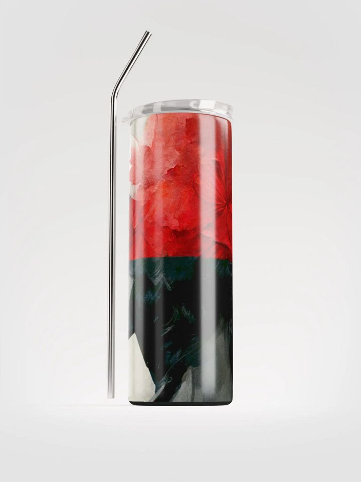 Crimson Bloom Stainless Steel Tumbler product image (1)