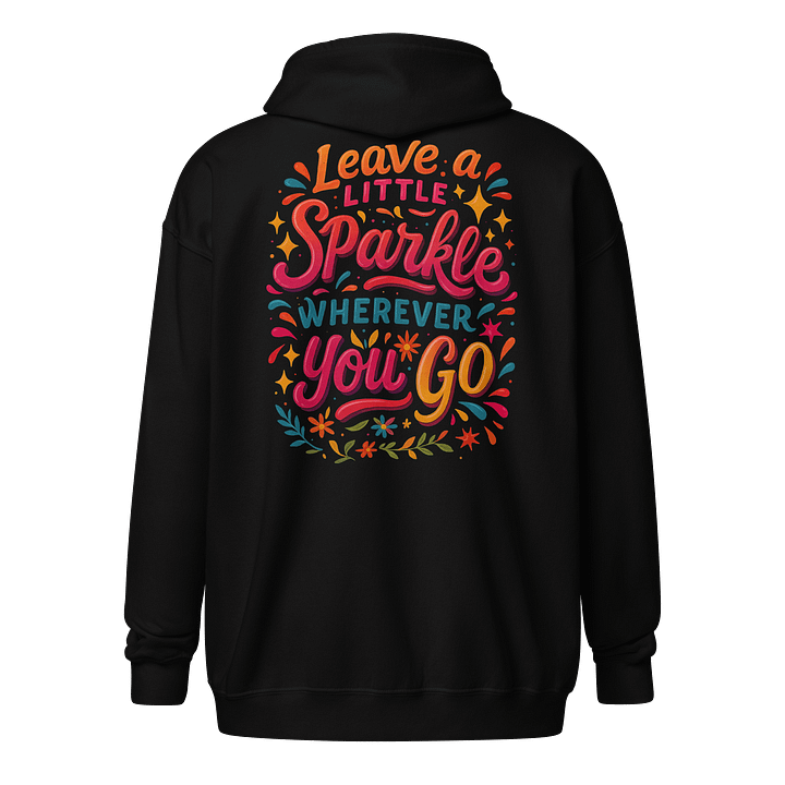 Shine Loud Glow Brighter – Rainbow Burst Zip Hoodie product image (1)