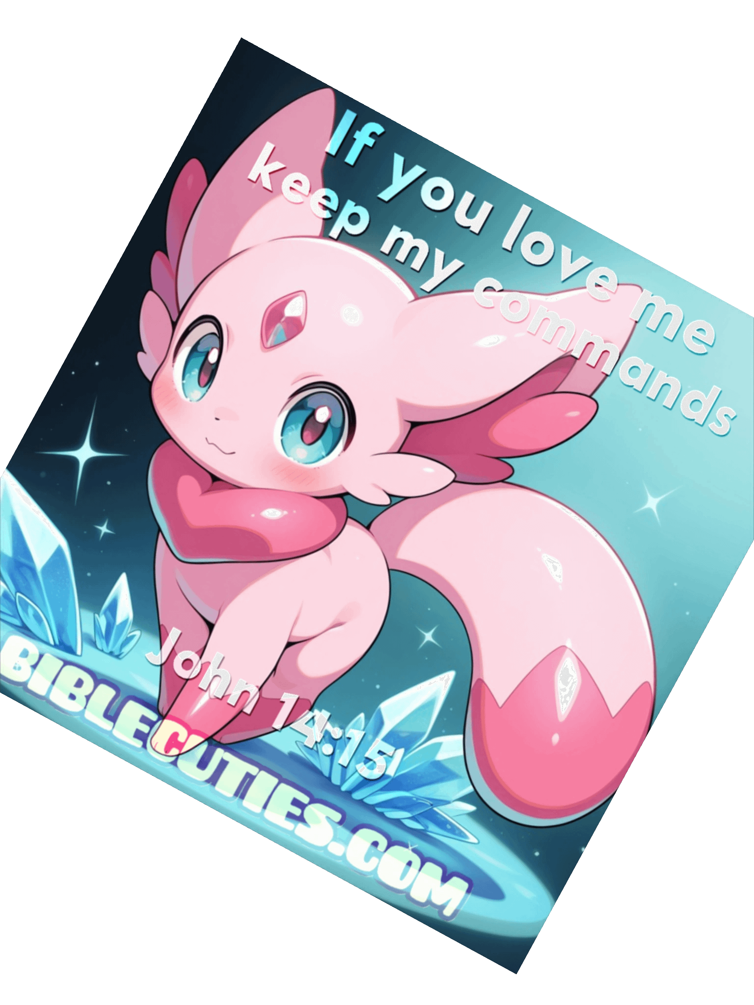 Bible Cuties Laurentina - If you love me keep my commands Sticker product image (3)