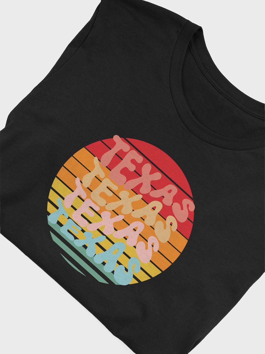 🧡 Retro Sunset Texas Tee – Bella+Canvas Unisex Jersey T-Shirt product image (5)
