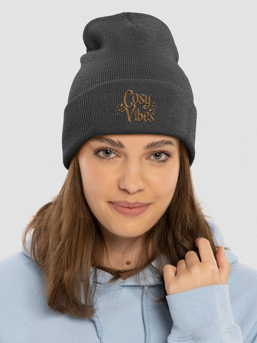 Cosy Vibes Embroidered Beanie product image (19)