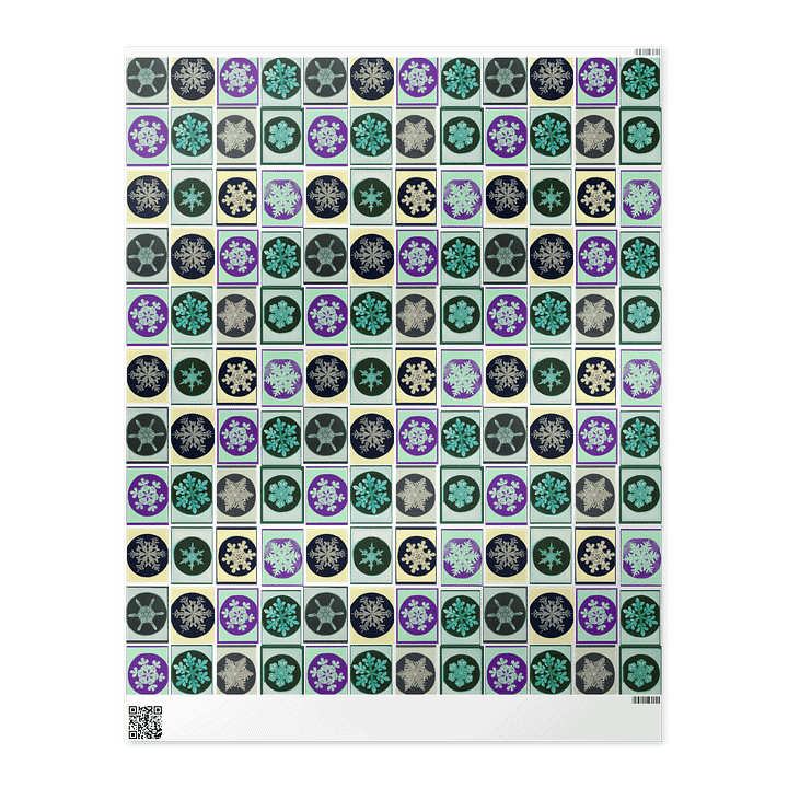 Vintage Snowflake Photographs Gift Wrap product image (2)