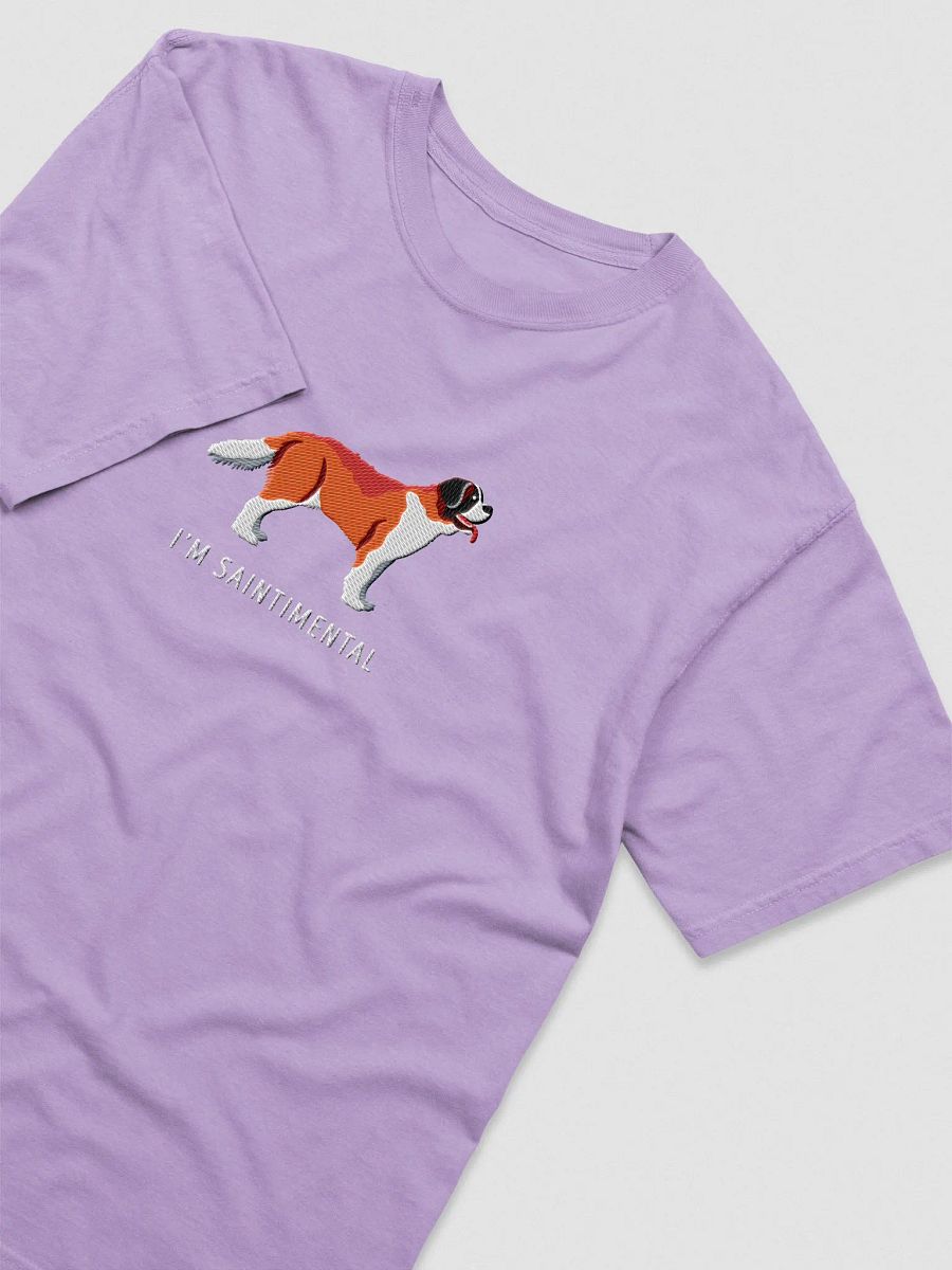 I'm Saintimental T-Shirt(Embroidered) of a Saint Bernard(Red) product image (6)