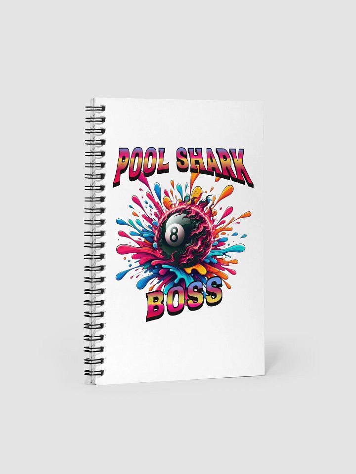 Pool Shark Boss Vibrant 8-Ball Splash Spiral Notebook product image (1)
