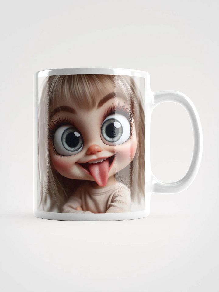 Rude Cheeky Smug Doll #Humorous Mug - White product image (1)