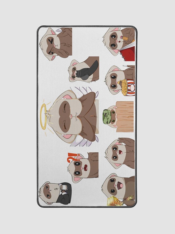 12x22 Ferret Emotes Mouse Pad – Mood. Every. Day. product image (1)