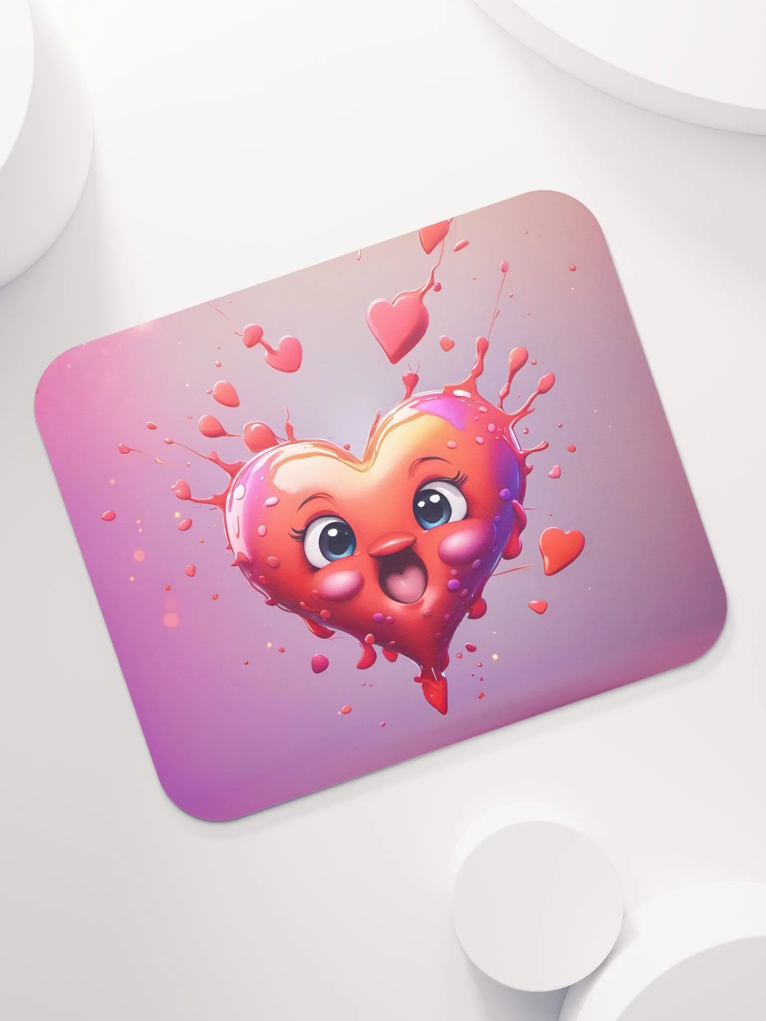 Cute Heart Mouse Pad product image (7)