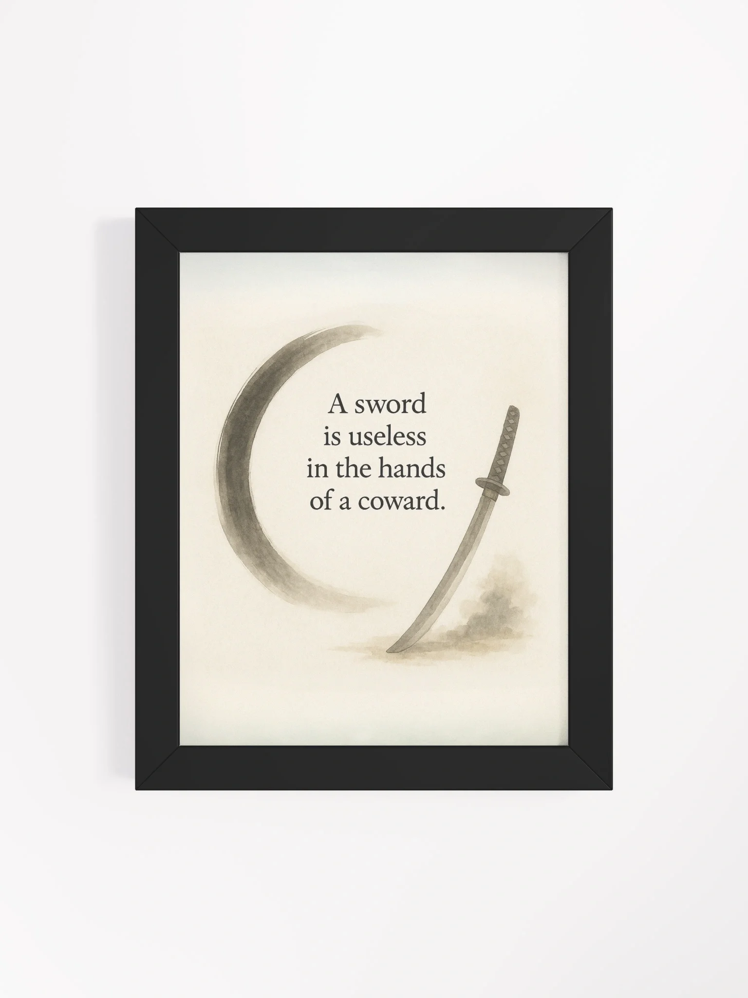 "A Sword Is Useless in the Hands of a Coward" — Nichiren Buddhism Wall Art for Courage and Faith product image (4)