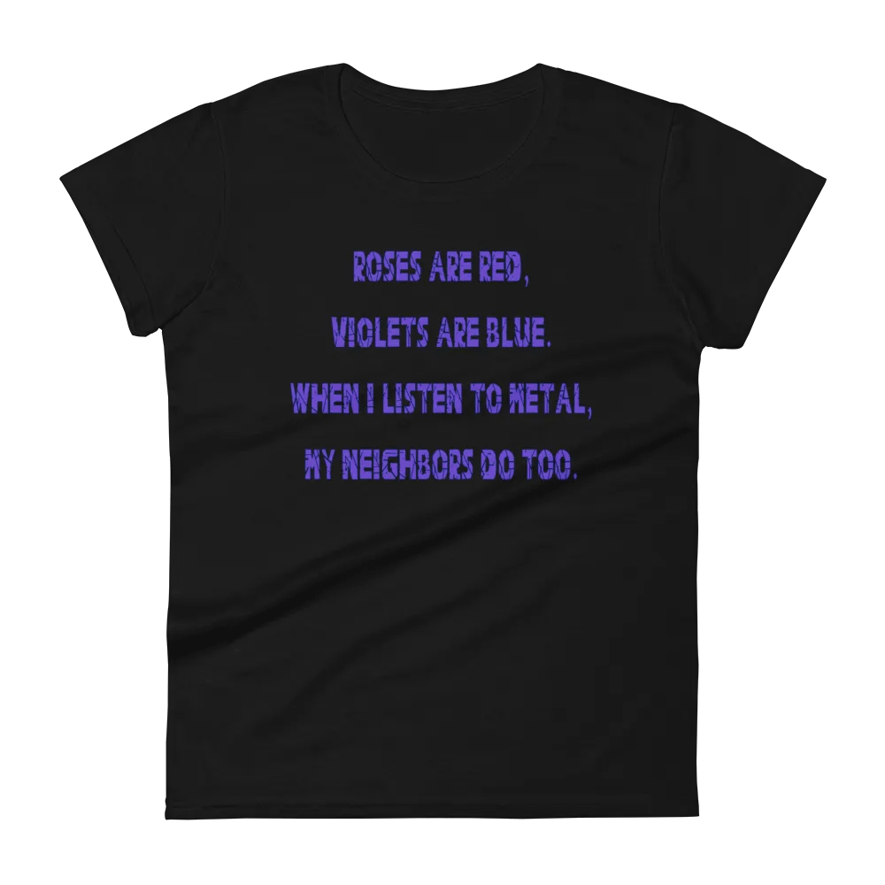 Roses Are Metal Fitted T-Shirt product image (11)